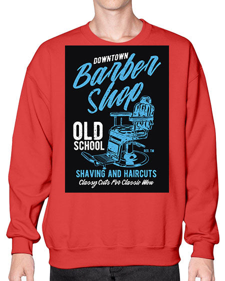 Downtown Barbershop CS729# - barber- Sweatshirt - Crew
