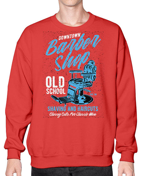 Downtown Barbershop730# - barber- Sweatshirt - Crew