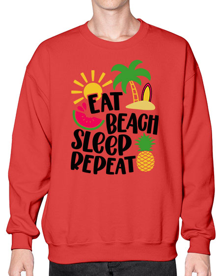 Eat Beach Sleep Repeat Style 47# - summer- Sweatshirt - Crew