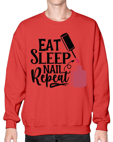 Eat Sleep Nail Repeat 737# - nail tech- Sweatshirt - Crew
