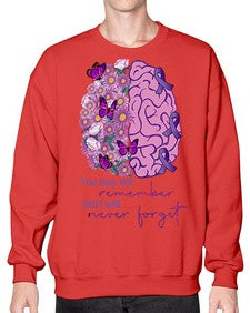 Floral Brain I Will Never Forget 146# - alzheimers- Sweatshirt - Crew