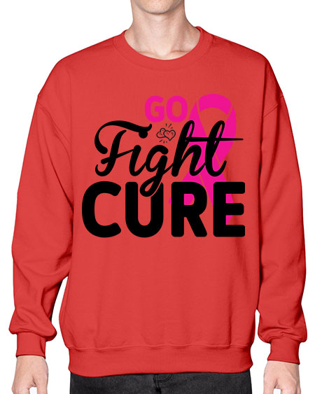 Go Fight Cure 23# - breast cancer- Sweatshirt - Crew