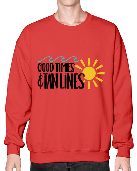 Good Times Tan Lines Style 43# - summer- Sweatshirt - Crew