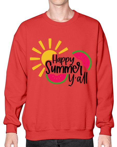 Happy Summer Yall Style 41# - summer- Sweatshirt - Crew