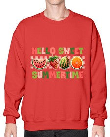 Hello Summer Strawberry 1040# - strawberry- Sweatshirt - Crew
