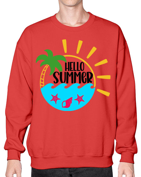 Hello Summer Style 40# - summer- Sweatshirt - Crew