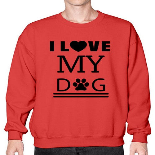 I Love My Dog Style 41# - dogs- Sweatshirt - Crew