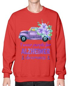 I Wear Purple For AlzheimerS Awareness 168# - alzheimers- Sweatshirt - Crew