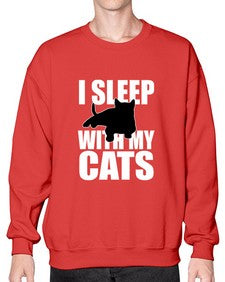 I sleep With My Cats - cats- Sweatshirt - Crew