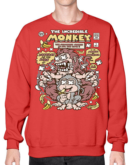 Incredible Monkey - monkey- Sweatshirt - Crew