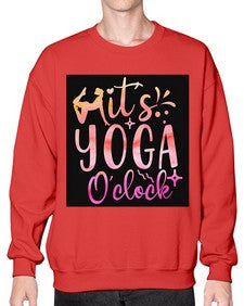 It s yoga O clock  345# - yoga- Sweatshirt - Crew