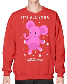 Its All Yoga All the Time 347# - yoga- Sweatshirt - Crew