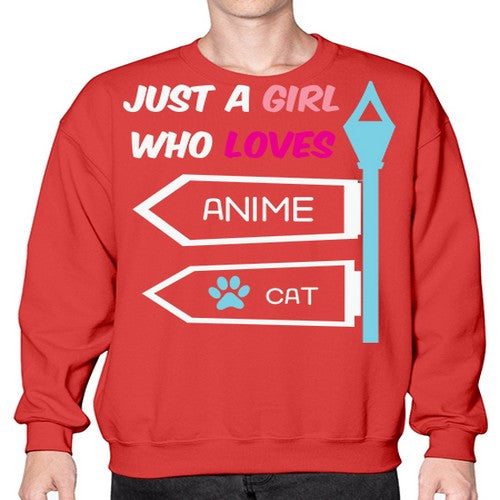 Just A Girl Who Loves Anime 264# - anime- Sweatshirt - Crew