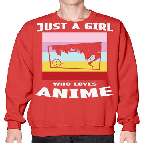 Just A Girl Who Loves Anime 265# - anime- Sweatshirt - Crew