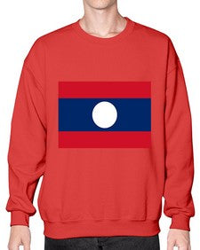 Laos 1111# - world flags- Sweatshirt - Crew