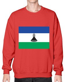 Lesotho 1129# - world flags- Sweatshirt - Crew