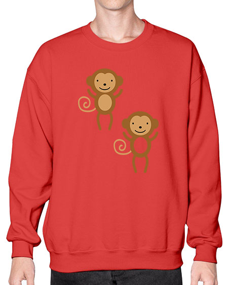 Little_monkeys_MF_5814 - monkey- Sweatshirt - Crew