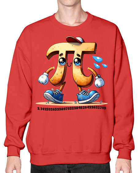 Long Running Pi Symbol Funny 27# - pi- Sweatshirt - Crew