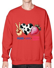 Love Strawberry Festival 1349# - strawberry- Sweatshirt - Crew