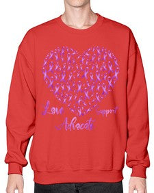 Love Suppor Advocae AlzheimerS 194# - alzheimers- Sweatshirt - Crew