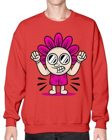 Mad flower 163# - cartoon general- Sweatshirt - Crew