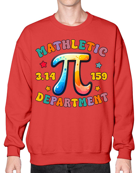 Mathletic Department Custom Pi Day 16# - pi- Sweatshirt - Crew