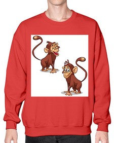 Monkey 175# - cartoon general- Sweatshirt - Crew