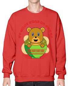 My Body Runs on Ramen 1414# - Ramen- Sweatshirt - Crew