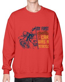 My first car was a motorcycle 47# - motorcycle- Sweatshirt - Crew