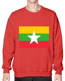 Myanmar 1398# - world flags- Sweatshirt - Crew