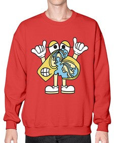Nervous kebab 196# - cartoon food- Sweatshirt - Crew
