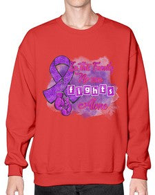 No One Figh Alone AlzheimerS Awareness 200# - alzheimers- Sweatshirt - Crew