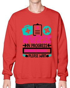 Nurse In Progress Please Wait Style Style 1160# - nurse- Sweatshirt - Crew