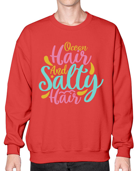 OCEAN HAIR SALTY HAIR Style 60# - summer- Sweatshirt - Crew