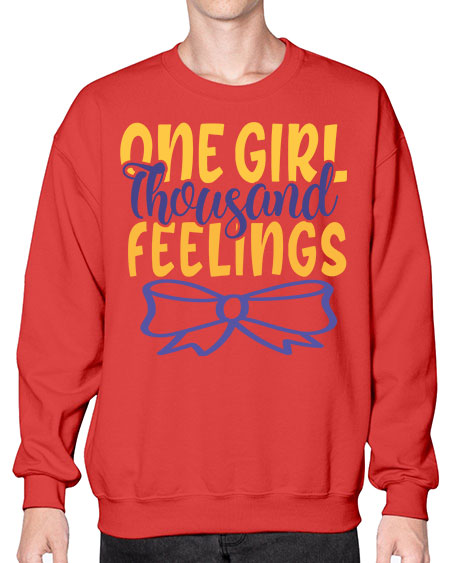 One Girl Thousand Feelings Style 175# - baby- Sweatshirt - Crew
