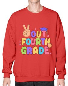 Peace Out fourth Grade Peace 630# - fourth grade- Sweatshirt - Crew
