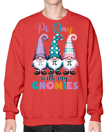 Pi Day Gnomies Funny Teacher 18# - pi- Sweatshirt - Crew