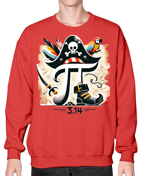 Pirate Pi Day Sublimation Design 39# - pi- Sweatshirt - Crew