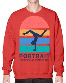 Portrait Your Perfect Form of Self 492# - yoga- Sweatshirt - Crew
