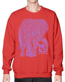 Purple Elephant Alzheimer Awareness 210# - alzheimers- Sweatshirt - Crew
