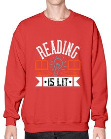 Reading is lit Style 1346# - teacher- Sweatshirt - Crew