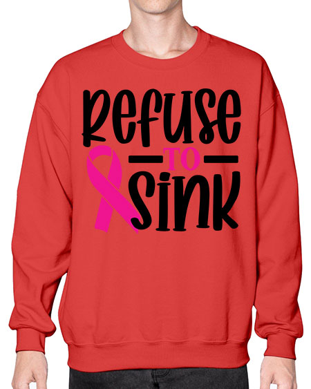 Refuse to Sink 9# - breast cancer- Sweatshirt - Crew