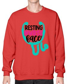 Resting Nurse Face Style Style 1355# - nurse- Sweatshirt - Crew