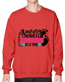 Saving Babies One Shift At A Time Style Style 1371# - nurse- Sweatshirt - Crew