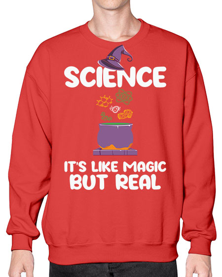 ScienceItsLikeMagicButScientistSkinite Scientist Skinite 48# - general science- Sweatshirt - Crew