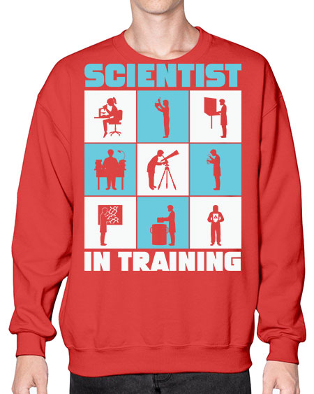 ScientistInTrainingScienceScientistSkinite Scientist Skinite 40# - general science- Sweatshirt - Crew