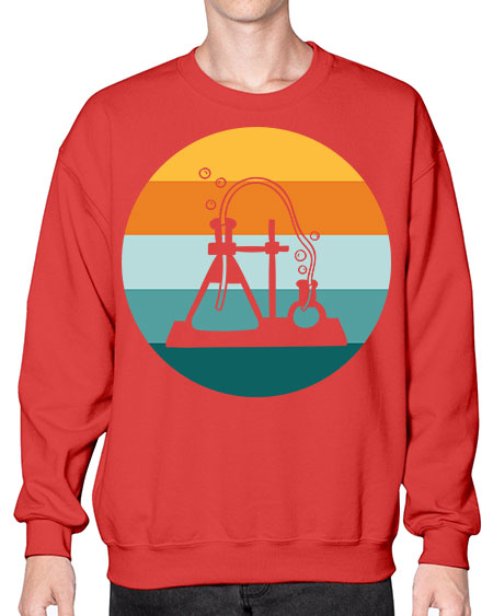 ScientistRetroSunsetScientistSkinite Scientist Skinite 39# - general science- Sweatshirt - Crew