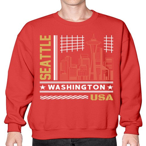 Seattle 1809# - cities- Sweatshirt - Crew