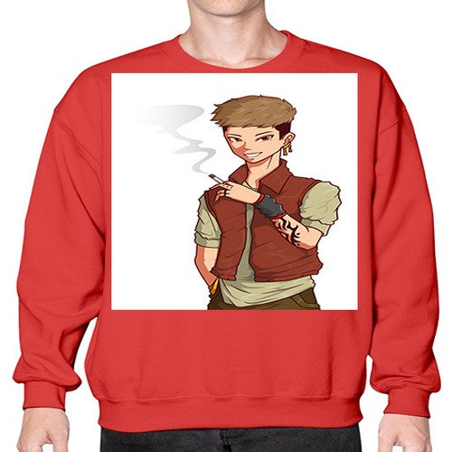 Smoker street boy 61# - anime- Sweatshirt - Crew