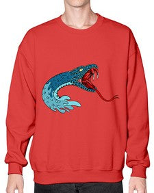 Snake 219# - cartoon animals- Sweatshirt - Crew